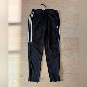 Adidas Black Joggers with White Accents